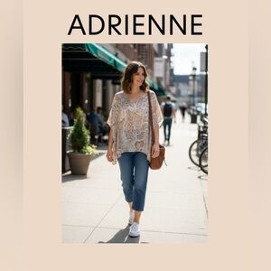 Adrienne Women’s Parker Blouson Blouse Size Large